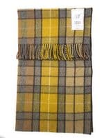 Buchanan Natural Tartan Knee Blanket 100% New Wool